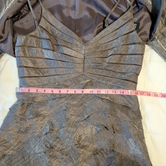 Adrianna Papell women's  Shutter-Pleated Dress + Jacket size 12 - Picture 6 of 12